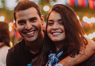 happy couple at the fair