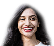 Girl wearing invisalign aligner